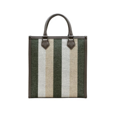 STRIPE TOTE BAG - 카키